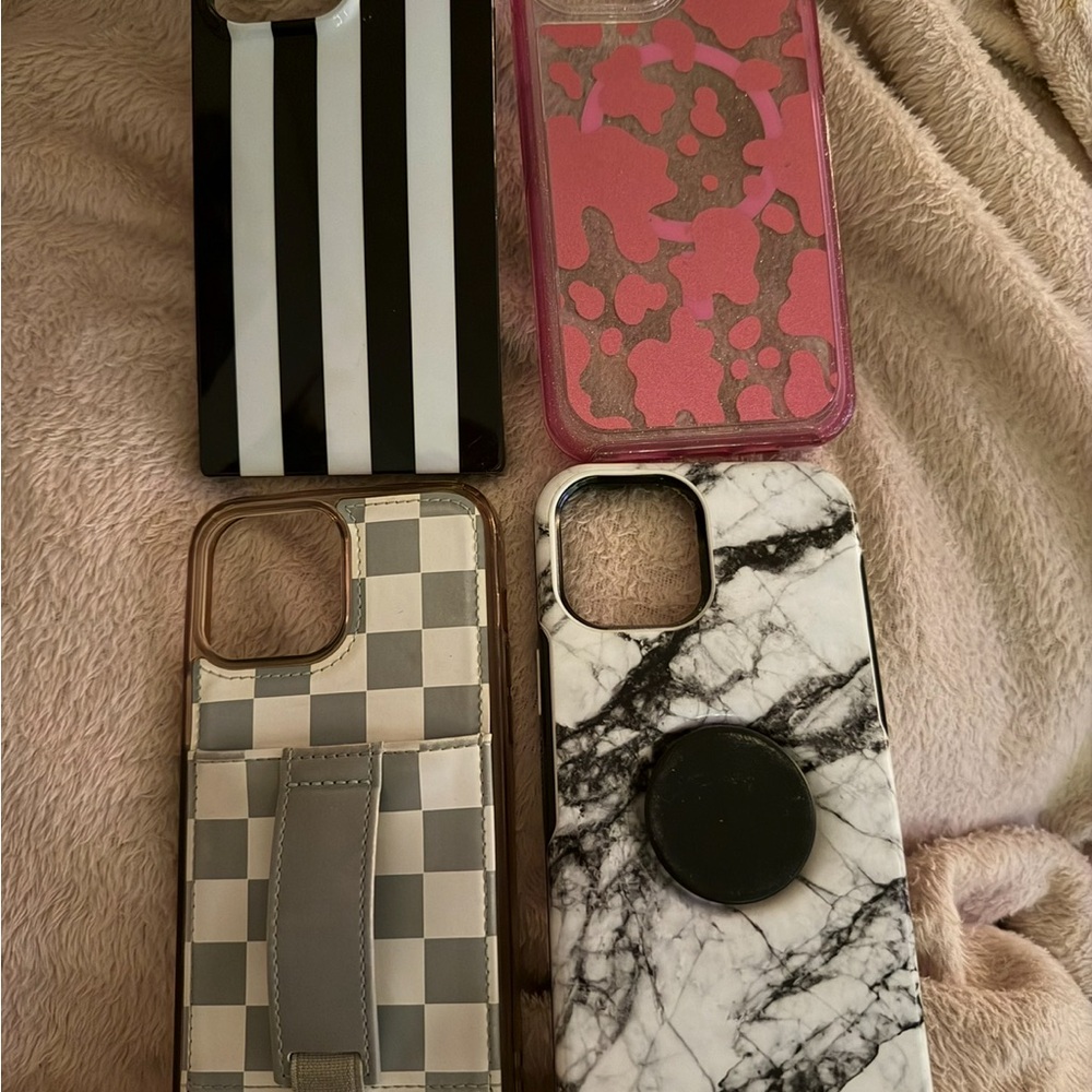 13 Pro Max Otterbox (2) Walli (1) Striped Phone Case Bundle